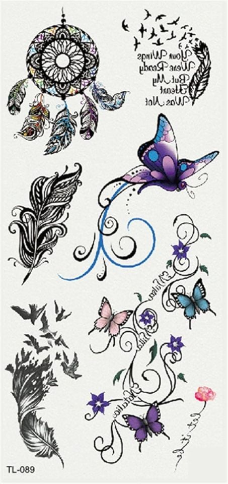 Gerçekçi Geçici Karışık Dövme Tattoo