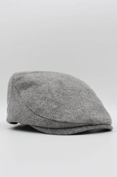 Gri Yün Kışlık London Kasket Şapka