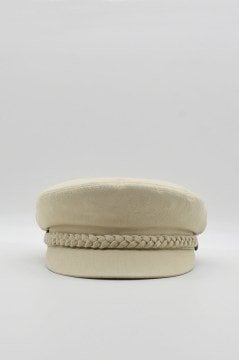 Kadın Kaptan Şapka Yazlık Baker Boy Cap - Bej
