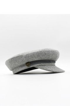 Denizci Tipi Gri Kaşe Kasket