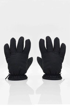 Çocuk İçi Polar Siyah Kayak-Kar Eldiveni