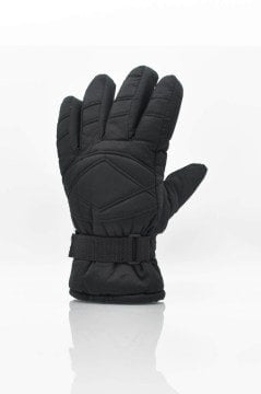 Çocuk İçi Polar Siyah Kayak-Kar Eldiveni