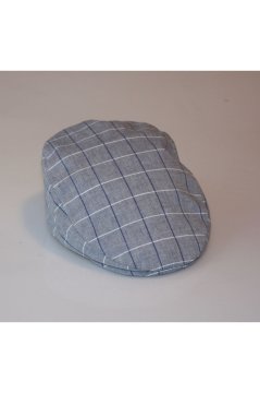 Erkek Yumuşak Siper Kasket Yazlık Kasket Mavi Çizgili