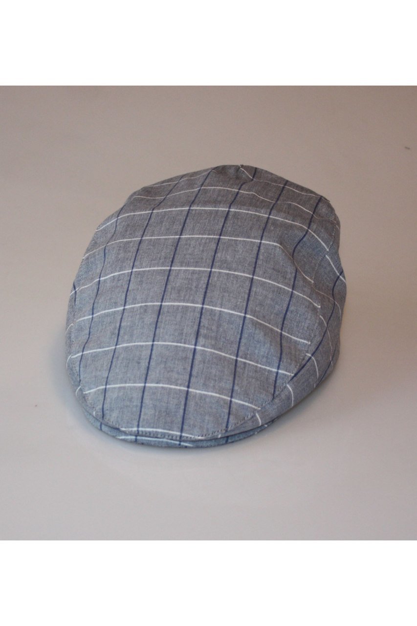 Erkek Yumuşak Siper Kasket Yazlık Kasket Mavi Çizgili