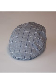 Erkek Yumuşak Siper Kasket Yazlık Kasket Mavi Çizgili