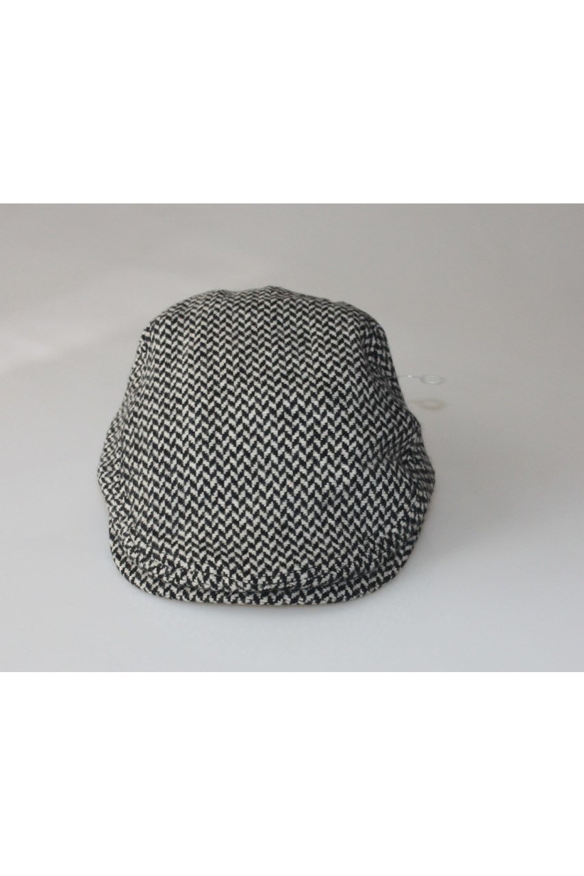 Kazayağı Desen Erkek Şapka Önü Deri Kasket Ekru