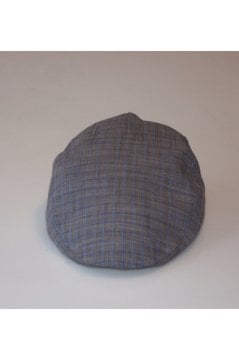 Erkek Yumuşak Siper Kasket Yazlık Kasket Mavi Çizgili