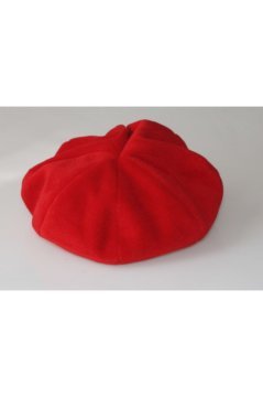 Kadın Dökümlü Yumuşak Siperli Polar Kasket - Kırmızı