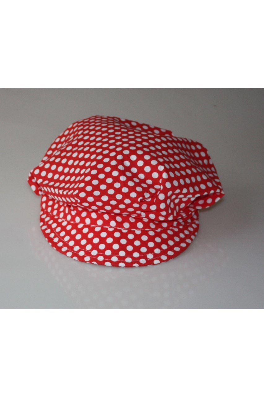 Kırmızı Bayan Şapka Kadın Kasket Yazlık Çok Hafif Flat Cap