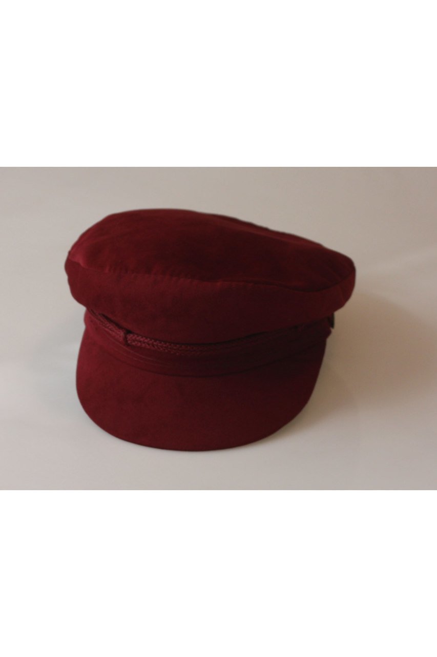 Kadın Denizci Stili Gold Butonlu Bordo Kasket Şapka