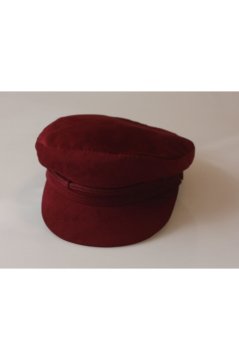 Kadın Denizci Stili Gold Butonlu Bordo Kasket Şapka