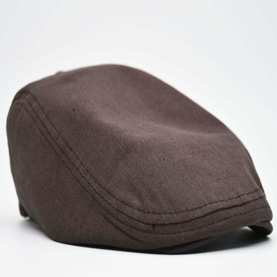 Erkek Kasket Keten Yazlık Flat Cap Şapka