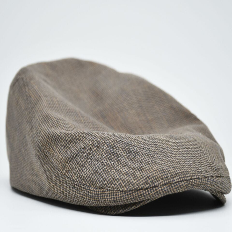 Erkek Kasket Keten Yazlık Flat Cap Şapka