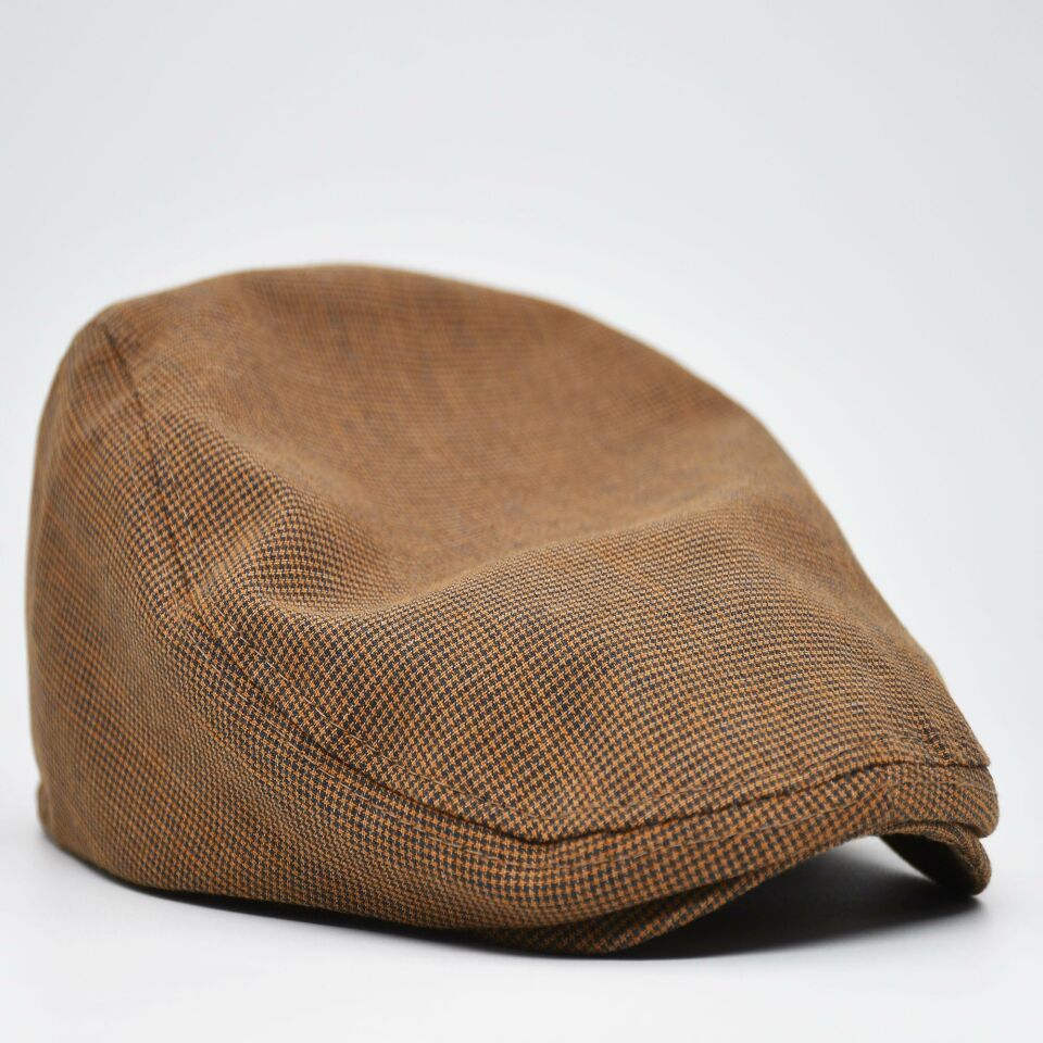 Erkek Kasket Keten Yazlık Flat Cap Şapka