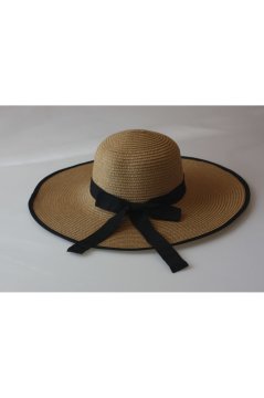 Kadın Doğal Hasır Panama Şapka Plaj Şapkası Geniş Bej