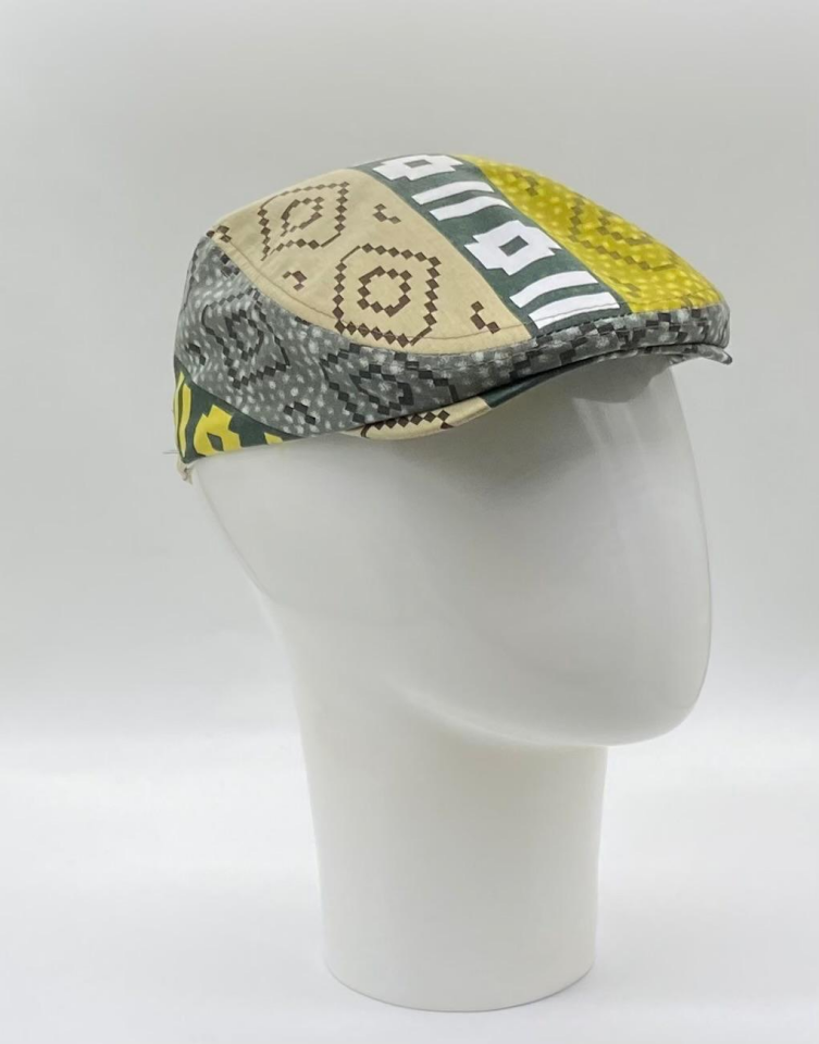 Kasket Pamuklu London Flat Cap Şapka Desenli
