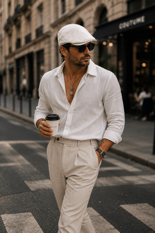 Kasket Pamuklu London Flat Cap Şapka Desenli Duman Gri